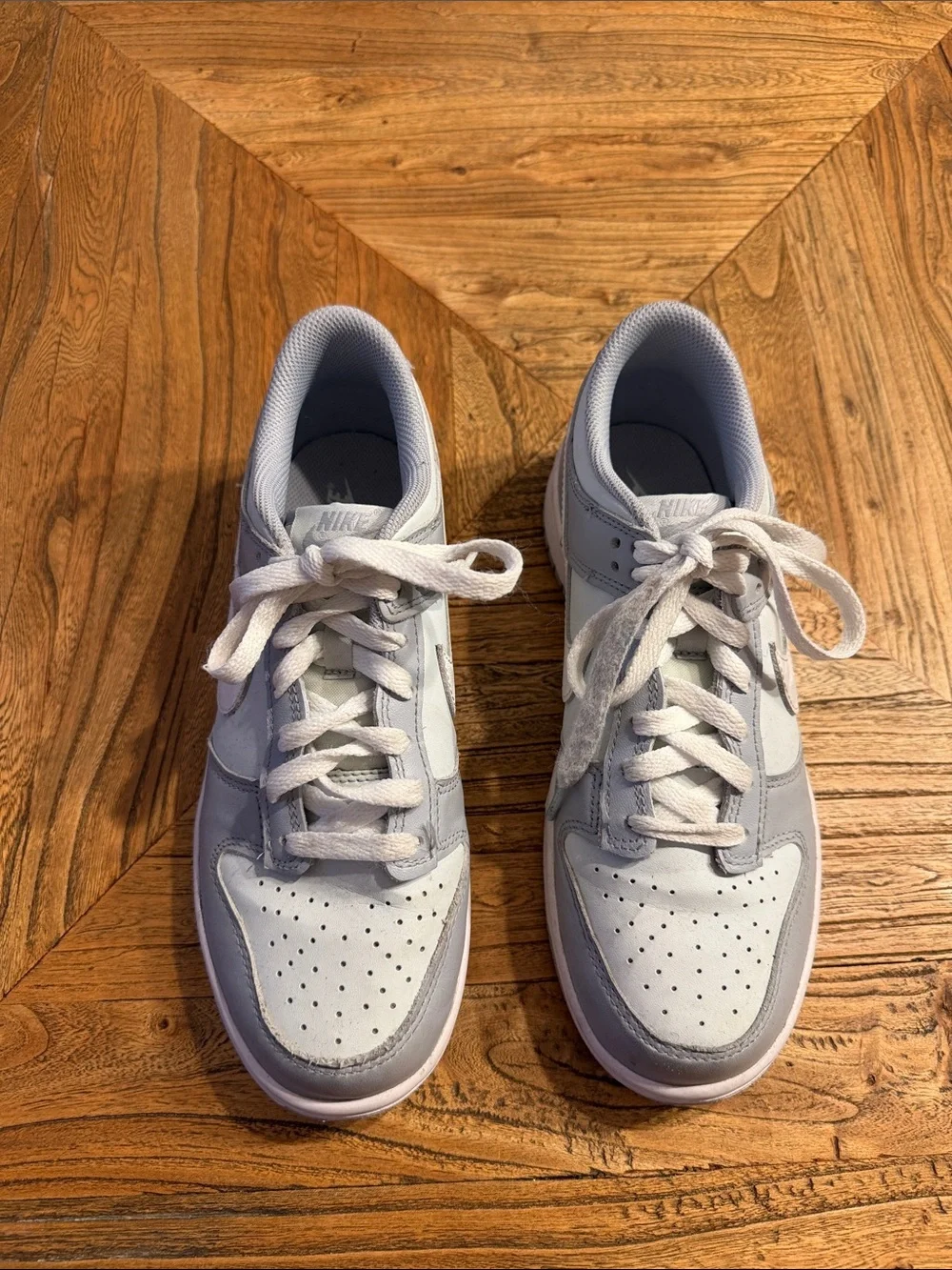Nike Kids White and Light Gray Sneakers